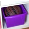 Storex Storage Bin, Polypropylene, Purple, 3 PK 61481U06C - alternate 2
